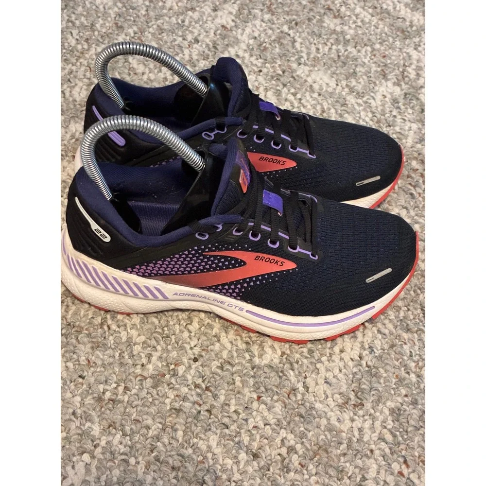 Brooks Women's Navy Purple Coral Running Shoes
